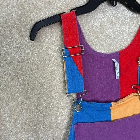 URBAN OUTFITTERS Overalls Women's XS Colorful Linen Jumpsuit - Picture 5 of 12